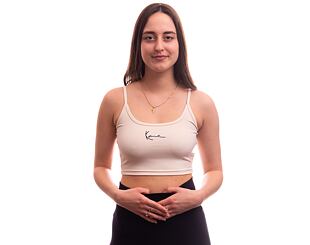 Dámský Crop Karl Kani Small Signature Essential Crop Top white