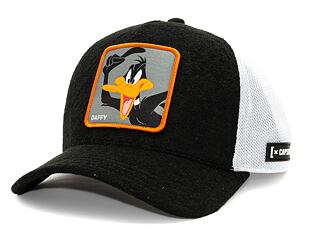Kšiltovka Capslab Looney Tunes Trucker - Hyped Duffy Duck - Black / White