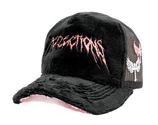 Kšiltovka Reflection Luxury Fuzzy Trucker - Black / Candy Pink