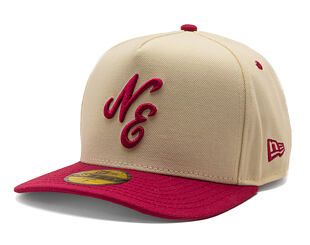 Kšiltovka New Era - Branded Script 59FIFTY - Ivory / Cherry