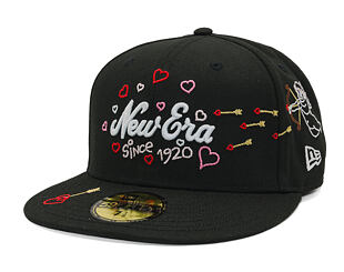 Kšiltovka New Era - Vday Scribble 59FIFTY - Black / White / Scarlet