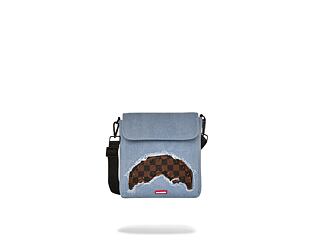 Ledvinka Sprayground - Denim Shark Messenger Sling