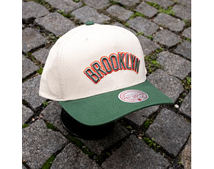 Kšiltovka Mitchell & Ness - Green Orange Pro Crown - Brooklyn Nets - Sand/Green