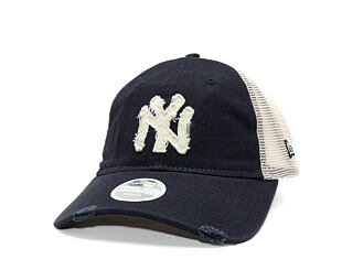 Dámská Kšiltovka New Era - MLB Distress Trucker 9TWENTY Trucker - NY Yankees - Navy