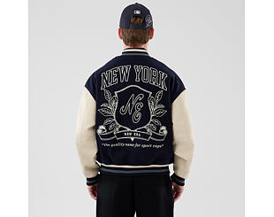 Bunda New Era - Branded Oversized Varsity Jacket - Navy