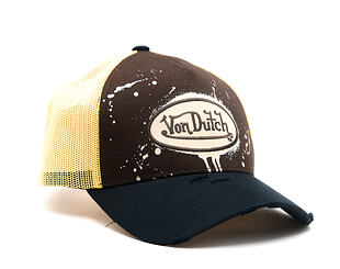 Kšiltovka Von Dutch - Baseball - Print & Embroidery - Yellow / Brown