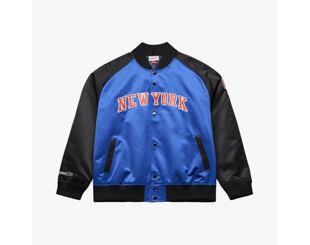 Bunda Mitchell & Ness - NBA Player Lightweight Satin Jacket - New York Knicks - Royal/Black