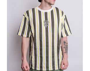 Triko New Era MLB Oversized Stripe San Francisco Giants Off White / New Olive