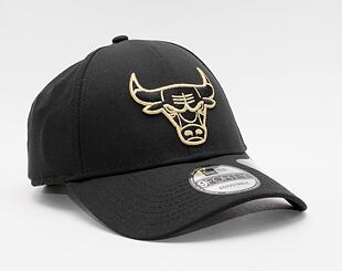 Kšiltovka New Era 9FORTY NBA Black and Gold Chicago Bulls Black