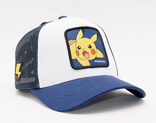 Kšiltovka Capslab Pokemon - Pikachu v.2 Trucker White / Navy