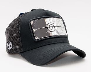 Kšiltovka Capslab - Trucker Naruto - Konoha - Black / Silver