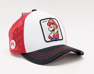 Kšiltovka Capslab Trucker - Super Mario CL/SMB/1/MAR White / Red