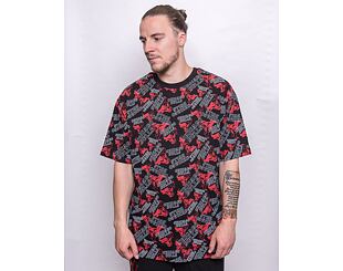Triko New Era NBA Team All Over Print Oversized Tee Chicago Bulls Black / Red