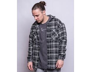 Košile Karl Kani Chest Signature Bouclé Check Shirt black/white