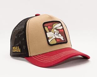 Kšiltovka Capslab - Trucker Looney Tunes - Wile E. Coyote v.2 Trucker -Brown / Burgundy