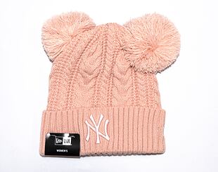 Dámský kulich New Era MLB Womens Double Pom Cuff Beanie New York Yankees Blush Pink