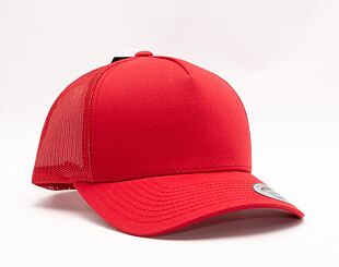 Kšiltovka Yupoong 5-Panel Retro Trucker Cap Red