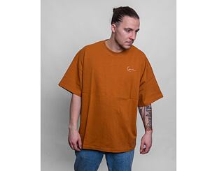 Triko Karl Kani Chest Signature Heavy Jersey OS Tee cognac