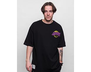 Triko New Era NBA Oversized Back Print Neon Tee Los Angeles Lakers Black/Purple