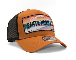 Kšiltovka New Era 9FORTY A-Frame Trucker License Plate California - Santa Monica Snapback Toffee