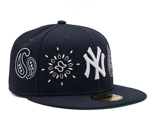 Kšiltovka New Era 59FIFTY MLB All-Over-Paisley - New York Yankees - team Color / Optic White