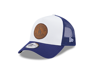 Kšiltovka New Era 9FORTY A-Frame Trucker MLB Team Patch Los Angeles Dodgers White / Dark Royal