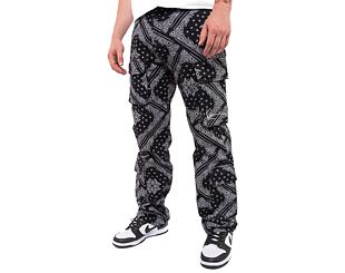 Kalhoty Karl Kani Small Signature Washed Paisley Cargo Pants Vintage Black