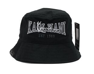 Klobouk Karl Kani College Signature Bucket Hat Black
