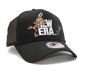 Kšiltovka New Era 9FORTY A-Frame Trucker Looney Tuners - Willy the Coyote Black / White