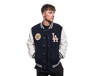 Bunda New Era MLB Large Logo Varsity Los Angeles Dodgers Cooperstown Navy / Off White