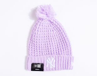 Dámský kulich New Era MLB Womens Cosy Pom Beanie New York Yankees Digital Lavender / White