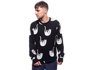 Svetr Rip N Dip Falling Nerm Knit Sweater Black