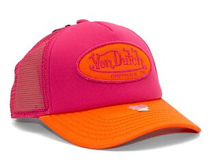 Kšiltovka Von Dutch Trucker Tampa - Trucker Foam - Polyester Foam - Pink/Orange