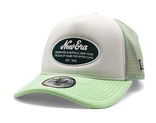 Kšiltovka New Era - Branded Oval Foam Patch 9FORTY Trucker - White / Green