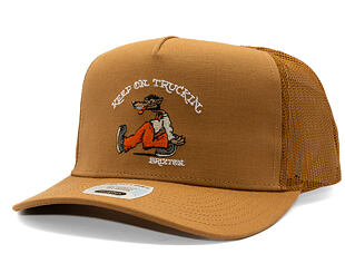 Kšiltovka Brixton - Stride C Np Mp Trucker Hat - Washed Copper/Washed Copper