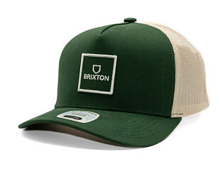 Kšiltovka Brixton - Alpha Block X C Mp Mesh Cap - Dark Forest/Off White