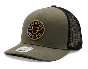 Kšiltovka Brixton - Crest Mp Mesh Cap - Military Olive