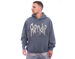 Mikina Rip N Dip - Insano Distressed Hoodie Charcoal Vintage Wash