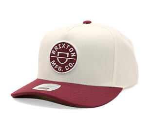 Kšiltovka Brixton - Crest C Mp Snapback - Port/Off White