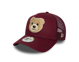 Dětská Kšiltovka New Era - Boucle Bear 9FORTY Trucker - Burgundy