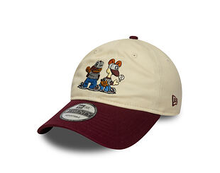 Kšiltovka New Era - Garfield & Odie 9TWENTY - Cream / Burgundy