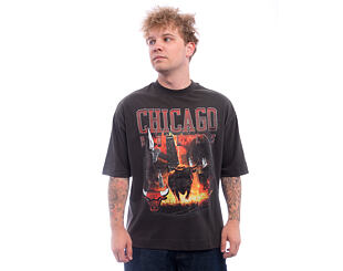 Triko New Era - NBA Washed Graphic Tee - Chicago Bulls - Black