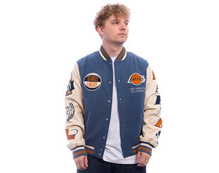 Bunda New Era - NBA Patch Varsity Jacket - LA Lakers - Muted Indigo