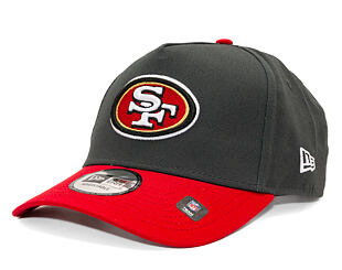 Kšiltovka New Era - NFL Charcoal Drop 9FORTY A-Frame - San Francisco 49Ers - Steel Clouds / Scarlet