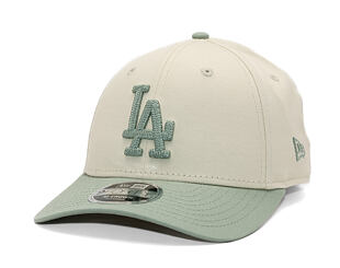 Kšiltovka New Era - MLB Side Script 9FORTY M-CROWN - LA Dodgers - Cream / Pastel Green