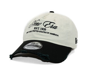 Kšiltovka New Era - Branded Wash Distress 9TWENTY A-Frame - Cream / Black