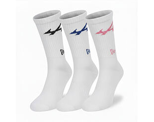 Ponožky New Era - F1 Logo Crew 3Pk - Alpine Racing - White