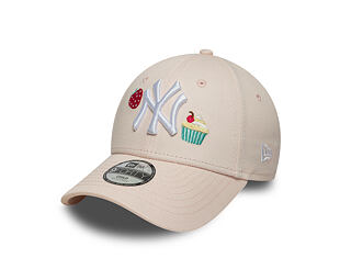 Dětská Kšiltovka New Era - MLB Food Icon 9FORTY - NY Yankees - Blush Pink