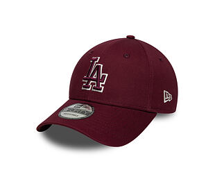 Kšiltovka New Era - MLB Team Outline 9FORTY - LA Dodgers - Burgundy / Cream