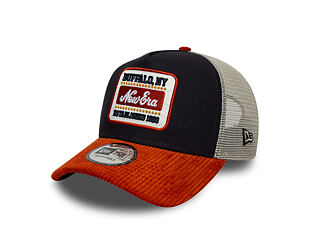 Kšiltovka New Era - Branded Patch Cord 9FORTY A-Frame Trucker - Navy / Warm Flame